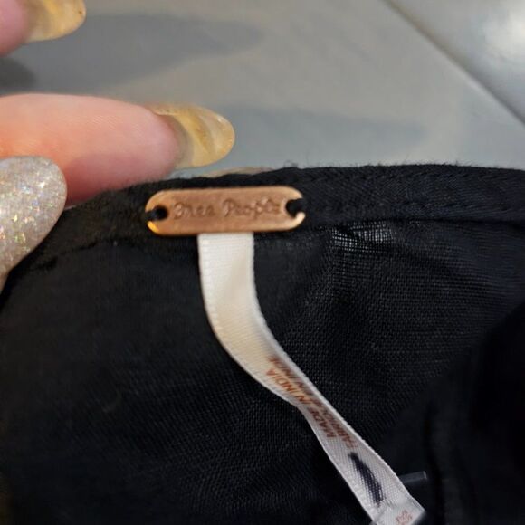 Free People Women's Black Josie Side Buttons Detail Mini Dress Size Medium - Picture 16 of 16